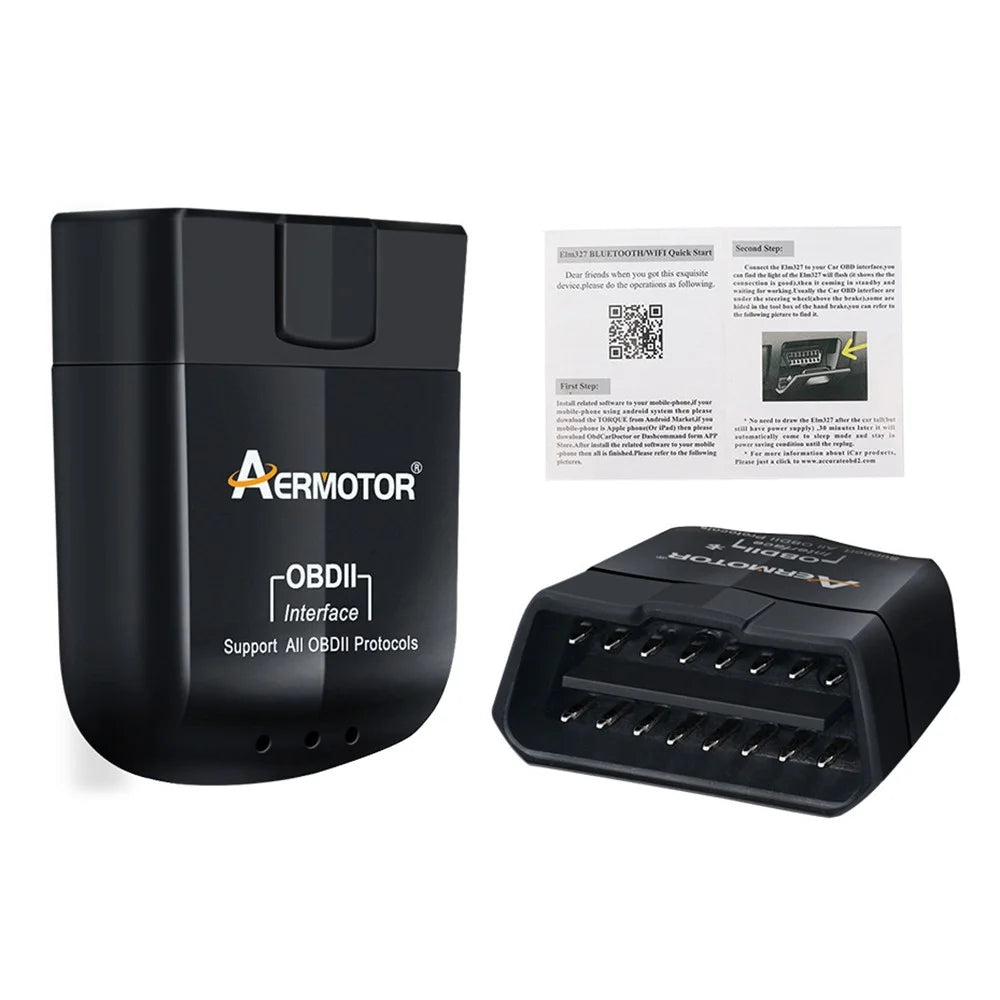 AERMOTOR ELM327 V1.5 OBD 2 Scanner Bluetooth-compatible 4.0 Car OBD2 Reader Check Engine Scan Tool (Chip: PIC18F25K80) - 5