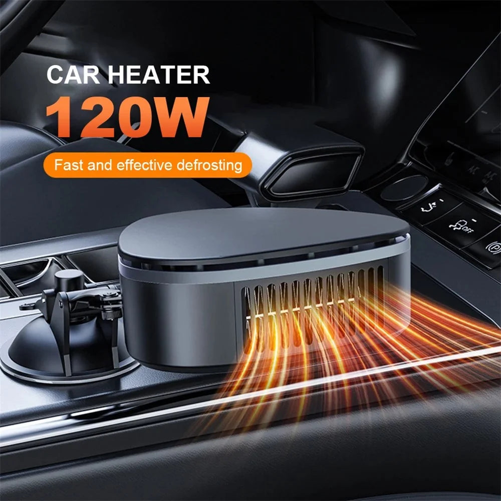 9739A Car Heater 12V Portable Windshield Fast Car Warmer 2-in-1 Heating / Cooling Fan with Suction Holder, Standard Version - 2