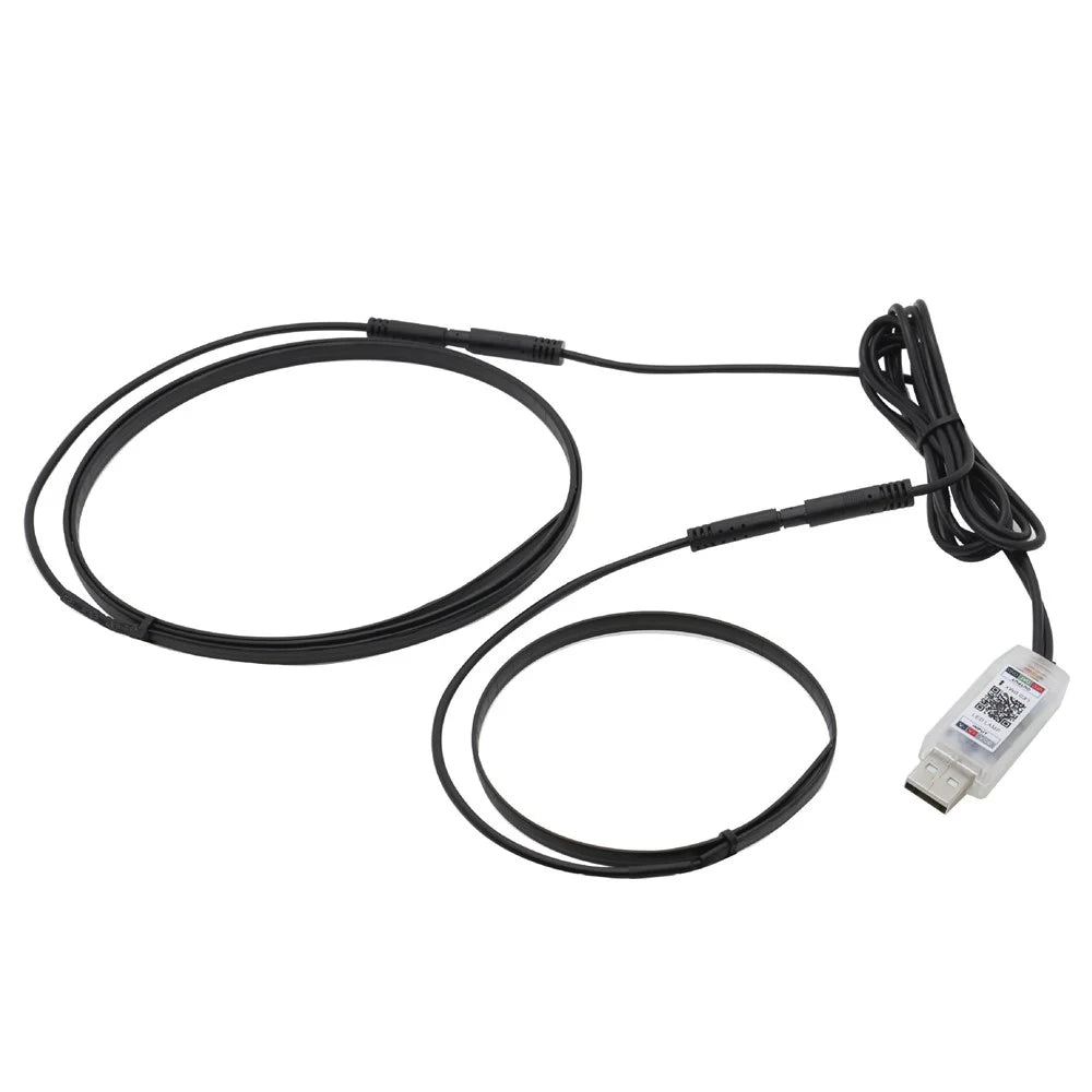 110cm+35cm 2-in-1 RGB Ambient Lights for Car Interior Decor, Dual Control Fiber Optic Colorful Strip Light - 1