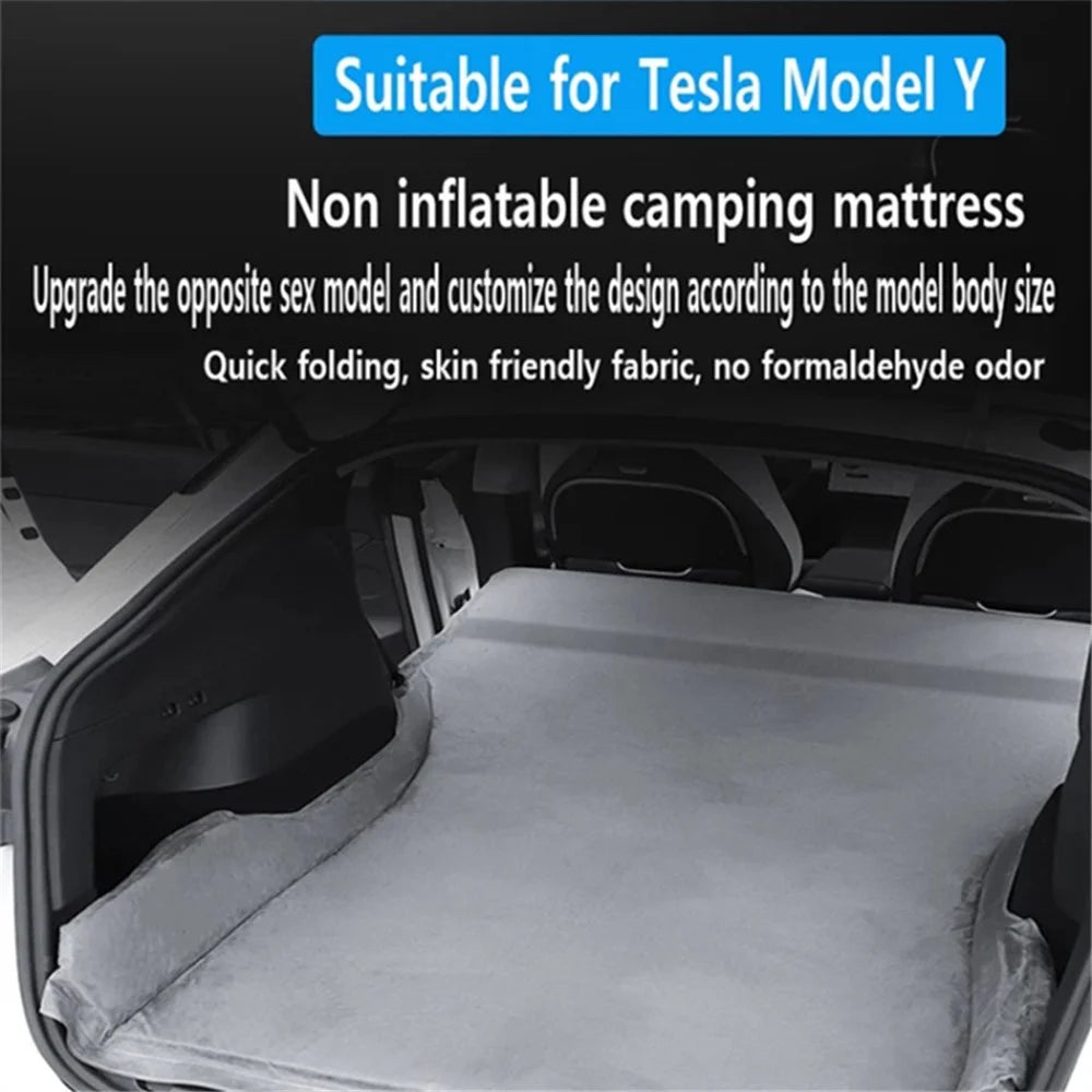 For Tesla Model Y / 3 Car Mattress 5cm Thickness Sleeping Pad Back Seat Camping Bed - 3