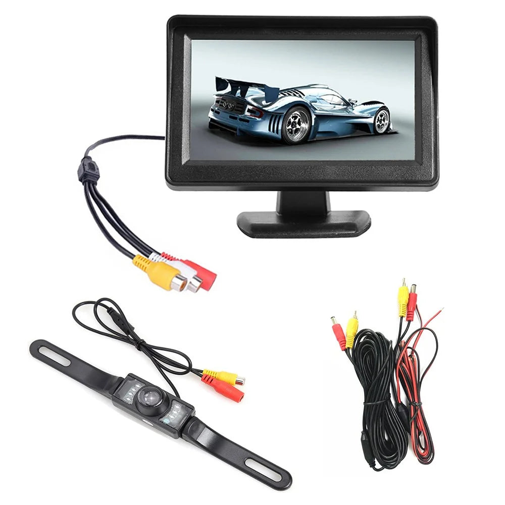 RH-310 4.3-inch Car Backup Monitor with Reverse Camera Car Backup Monitor for Truck Vehicles - 1