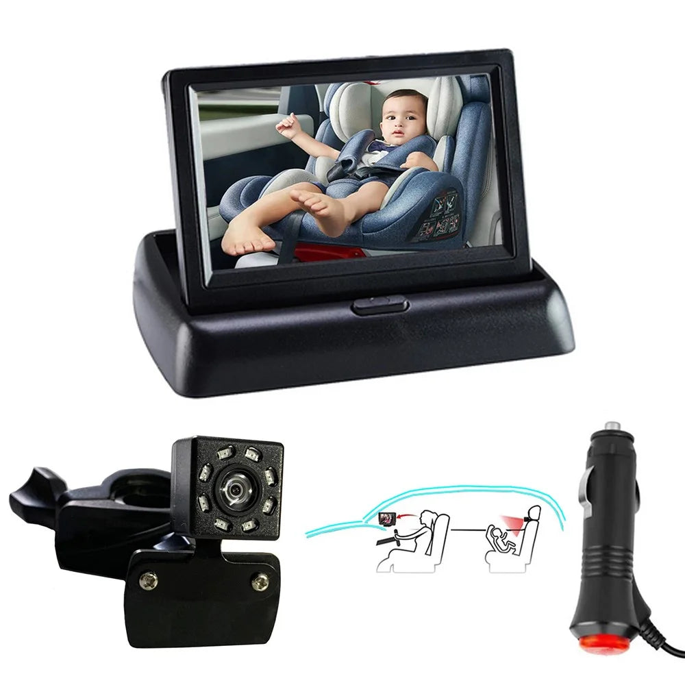 RH-B02 4.3 Inch 1080P Baby Car Monitor Camera for Baby Rear Facing Seat - 1