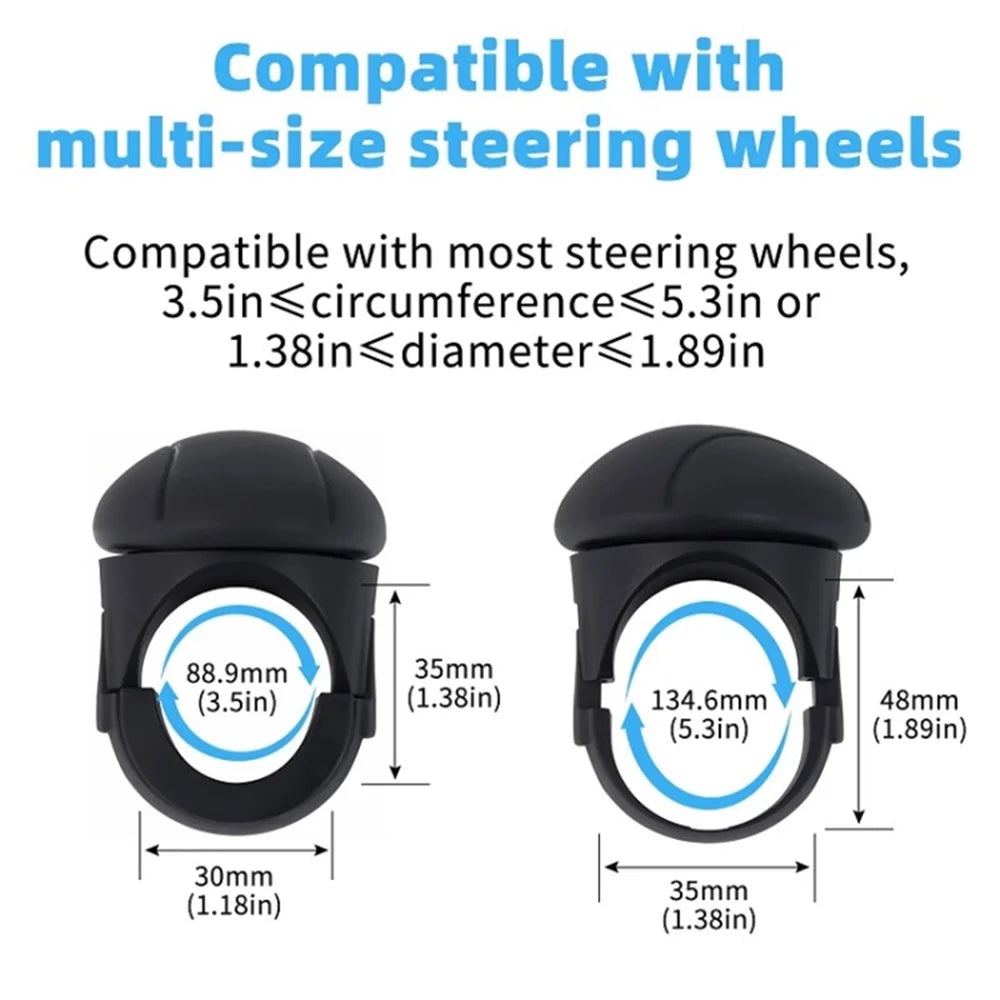 Car Steering Wheel Power Ball Silicone Auxiliary Driving Labor-Saving Tool - Black - 2