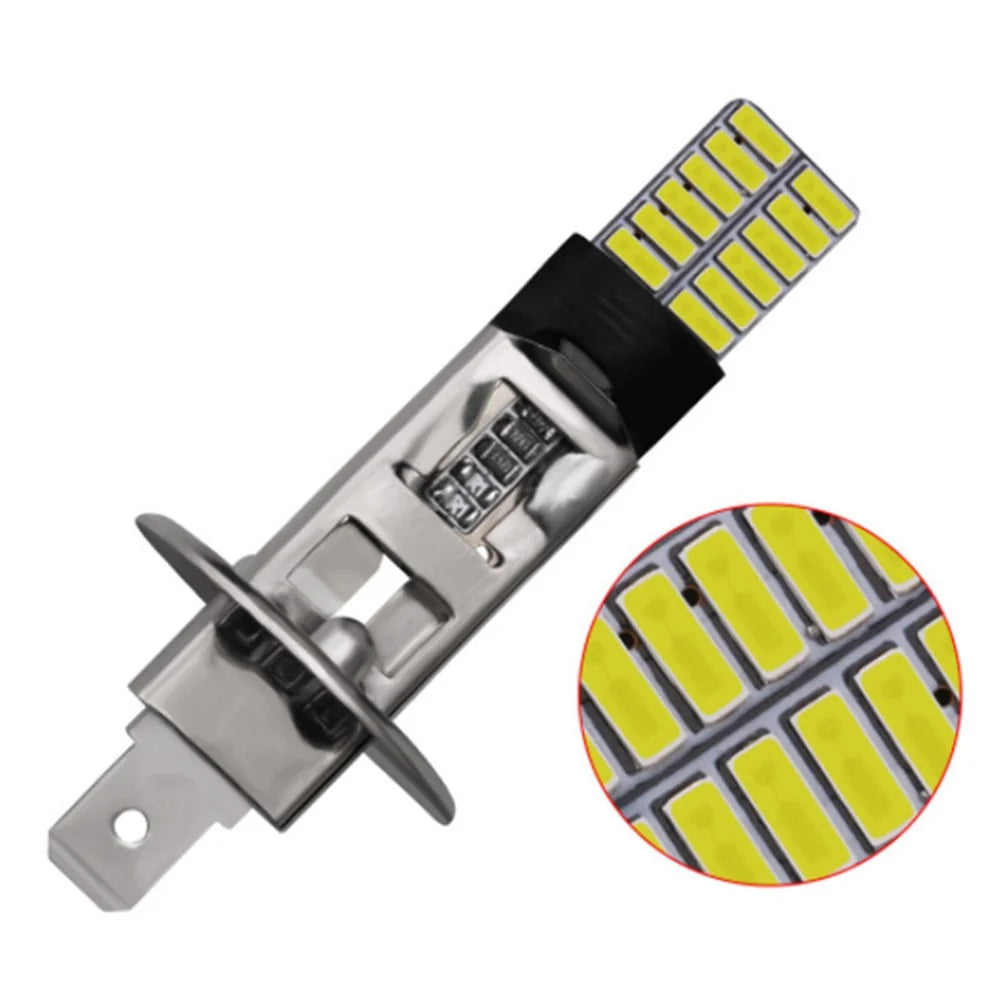 2PCS Car Fog Light 4.8W 6500K White Light 24-LED SMD 4014 Bright Car Clearance Light Lamp - H3 / White - 2