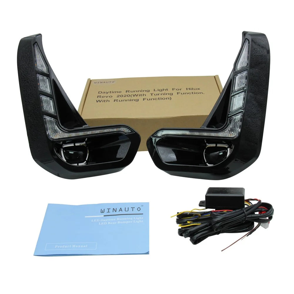 MCL561AY 1Pair Car Decoration Lamp for 2020 Toyota, Hilux LED Lights Daytime Running Lights - 5