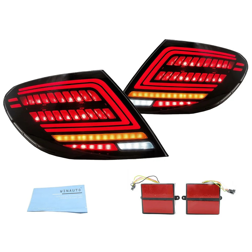 WINAUTO MCT188AS 2PCS LED Taillight Car Tail Lamp for W204 Grade C C180 C200 C260 C300 2007-2014 - Red - 1