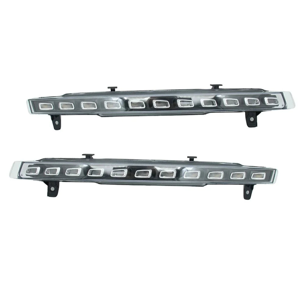WINAUTO 1 Pair Waterproof LED DRL Light for Q7 2010-2015 Flowing Turn Signal Lamp - 2