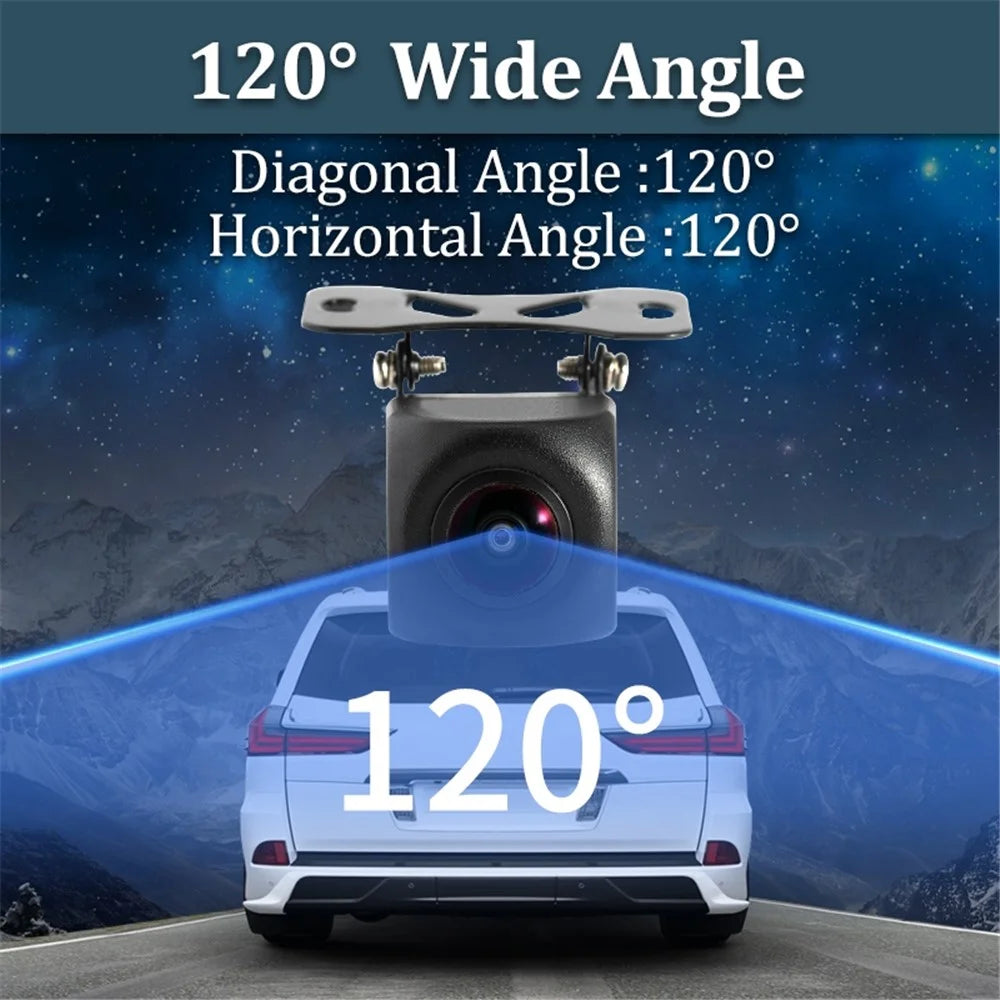 CT31 Car Rear View Camera AHD 1080P Horizontal 120-degree Viewing Angle Backup Camera IP68 Waterproof License Plate Camera with Night Vision for DC 12V Universal Vehicles - 3