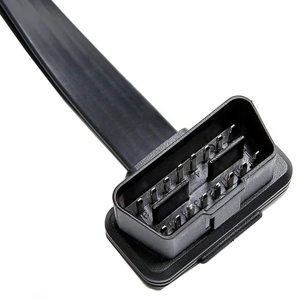 JUNSUNMAY 45cm OBD II 16 Pin Male to Dual Female Cord Adapter Extension Cable with 1 Power Switch - 3