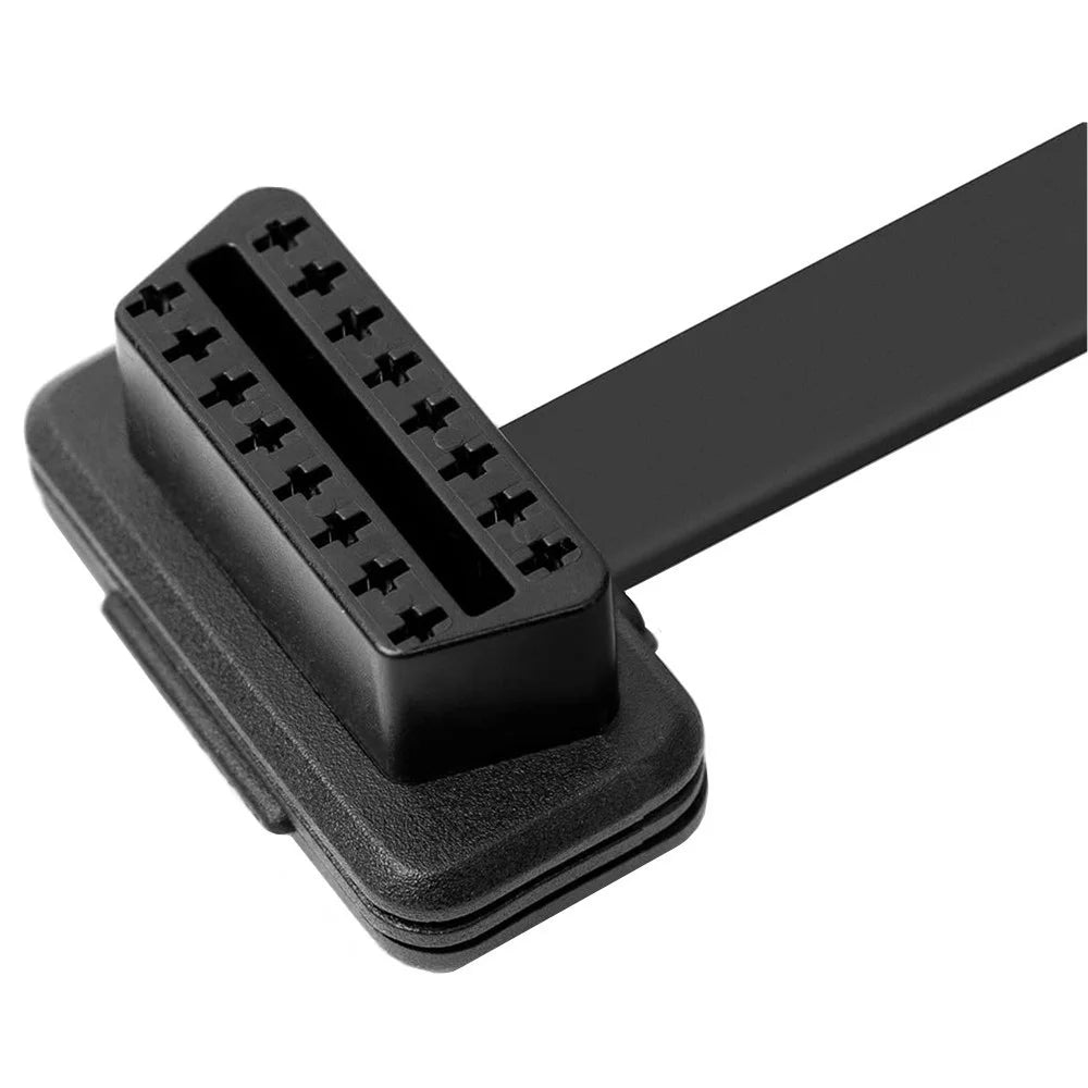 JUNSUNMAY 45cm OBD II 16 Pin Male to Dual Female Cord Adapter Extension Cable with 1 Power Switch - 4
