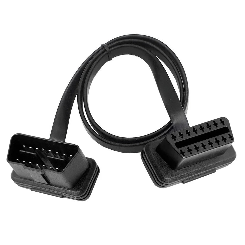 JUNSUNMAY 30cm OBD II 16 Pin Male to Female for Car GPS Diagnostic Extender Cord Connector ELM327 Cable - 1