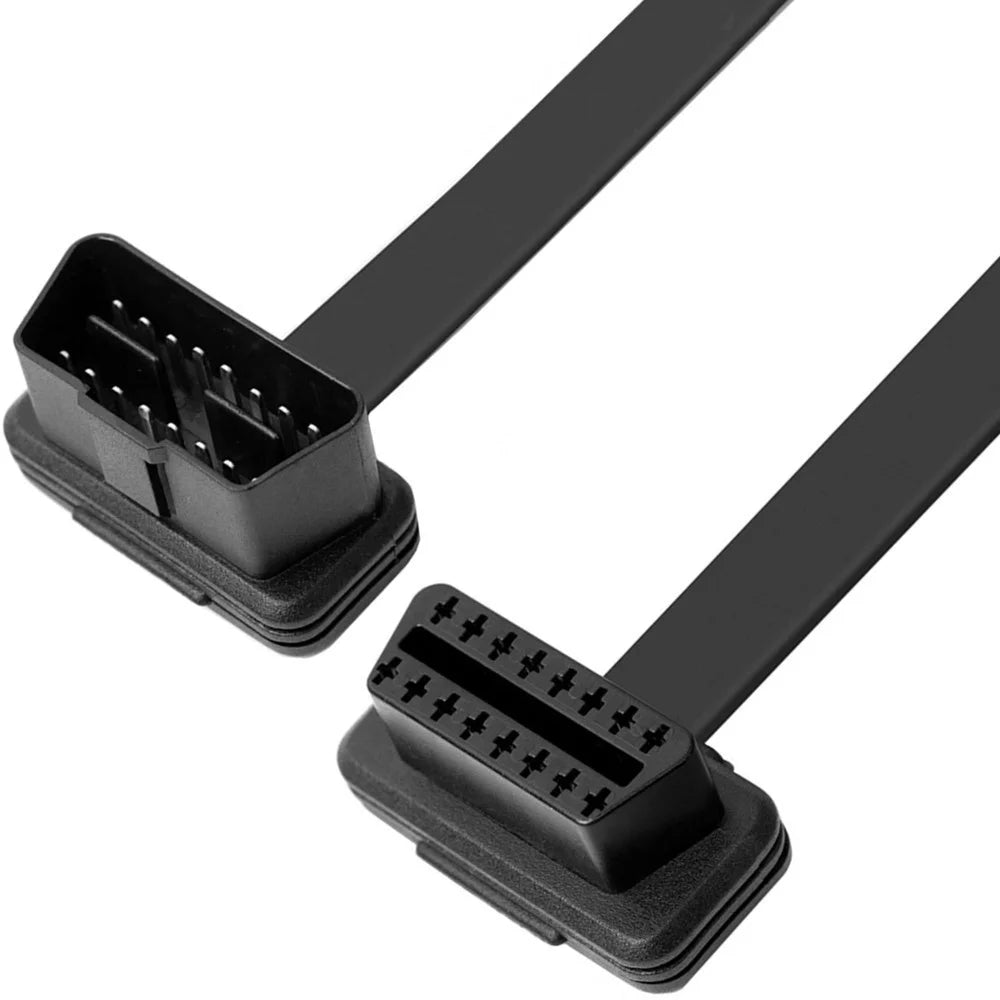JUNSUNMAY 30cm OBD II 16 Pin Male to Female for Car GPS Diagnostic Extender Cord Connector ELM327 Cable - 4