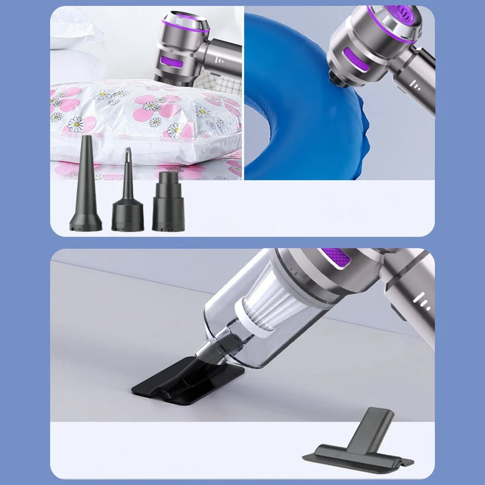 ST-6659 Brushless Motor Rechargeable Car Vacuum Cleaner Multifunction Handheld Car Home Cleaning Tool - Purple - 5