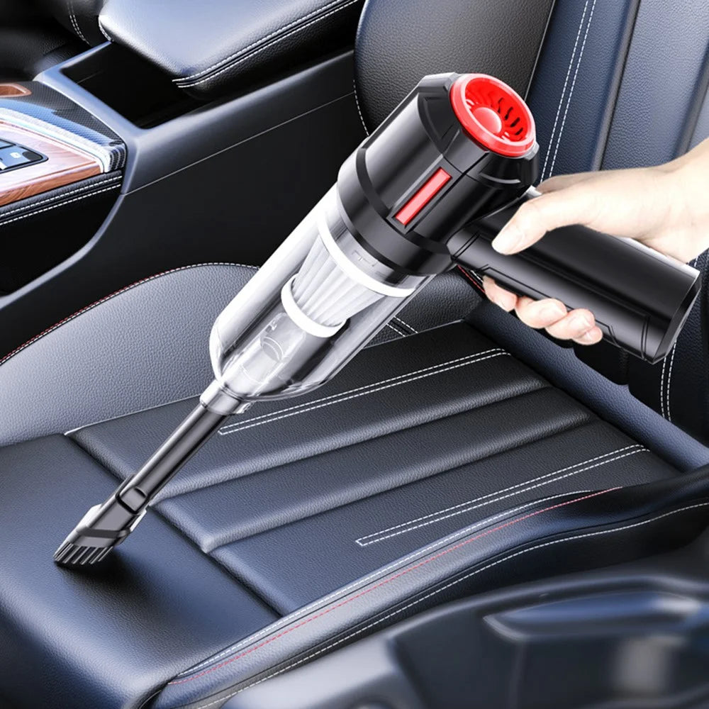 SUITU ST-6629 Cordless Handheld Vacuum Car Vacuum Cleaner Mini Rechargeable Dustbuster with Base - Black - 2