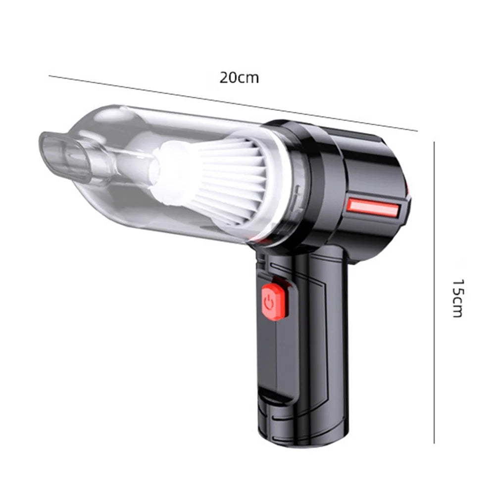 SUITU ST-6629 Cordless Handheld Vacuum Car Vacuum Cleaner Mini Rechargeable Dustbuster with Base - Black - 7