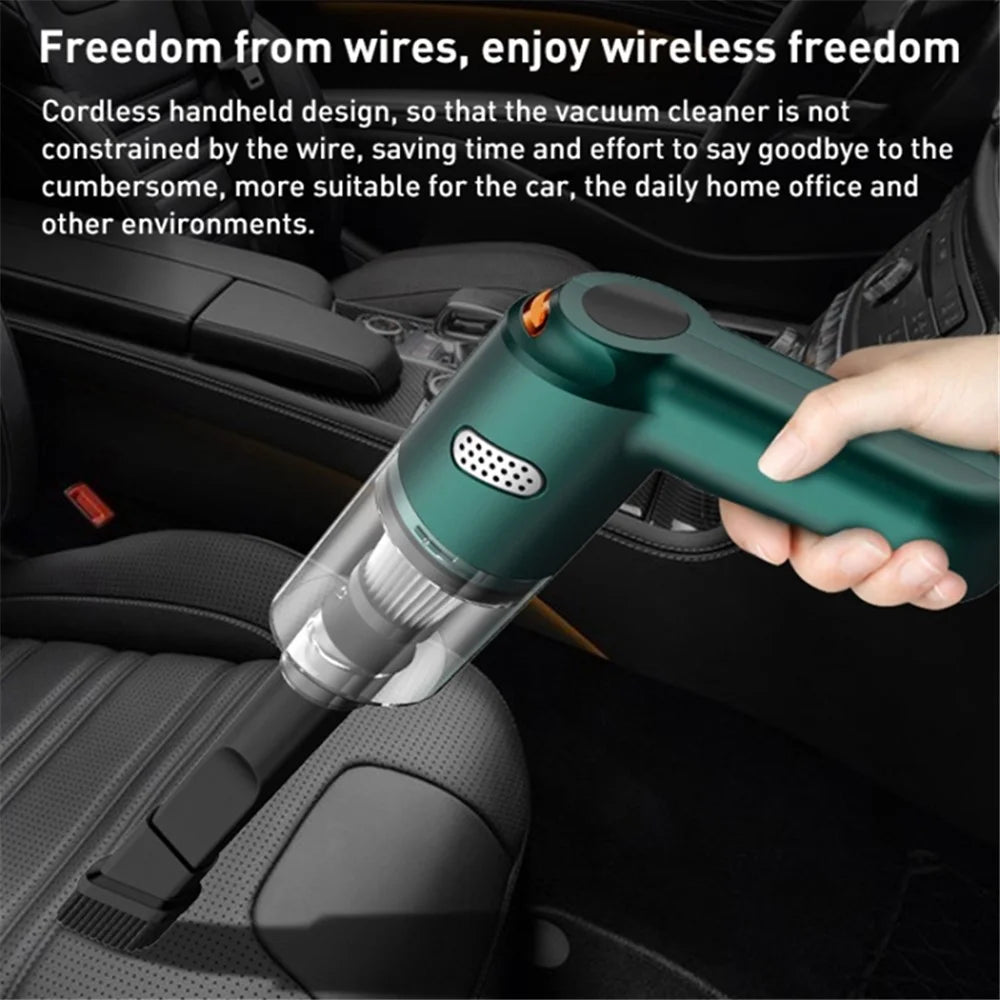 KBN-010 10000Pa Cordless Vacuum Cleaner with Replacement Filters, Storage Bag Car Vacuum Cleaner - Blackish Green - 2