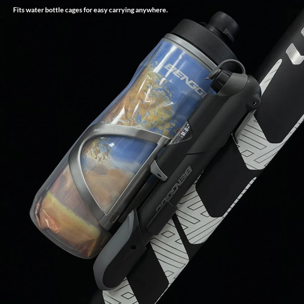 BENGGUO BG-1690 Portable Bike Pump with Gauge 120PSI Bicycle Mini Air Inflator Compatible with Presta/Schrader Valve - 3