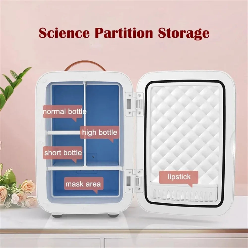 Car Refrigerator 8L Mini Dual Purpose Cooler Warmer Fridge AC / DC Small Refrigerator for Home Car Food Makeup - 3