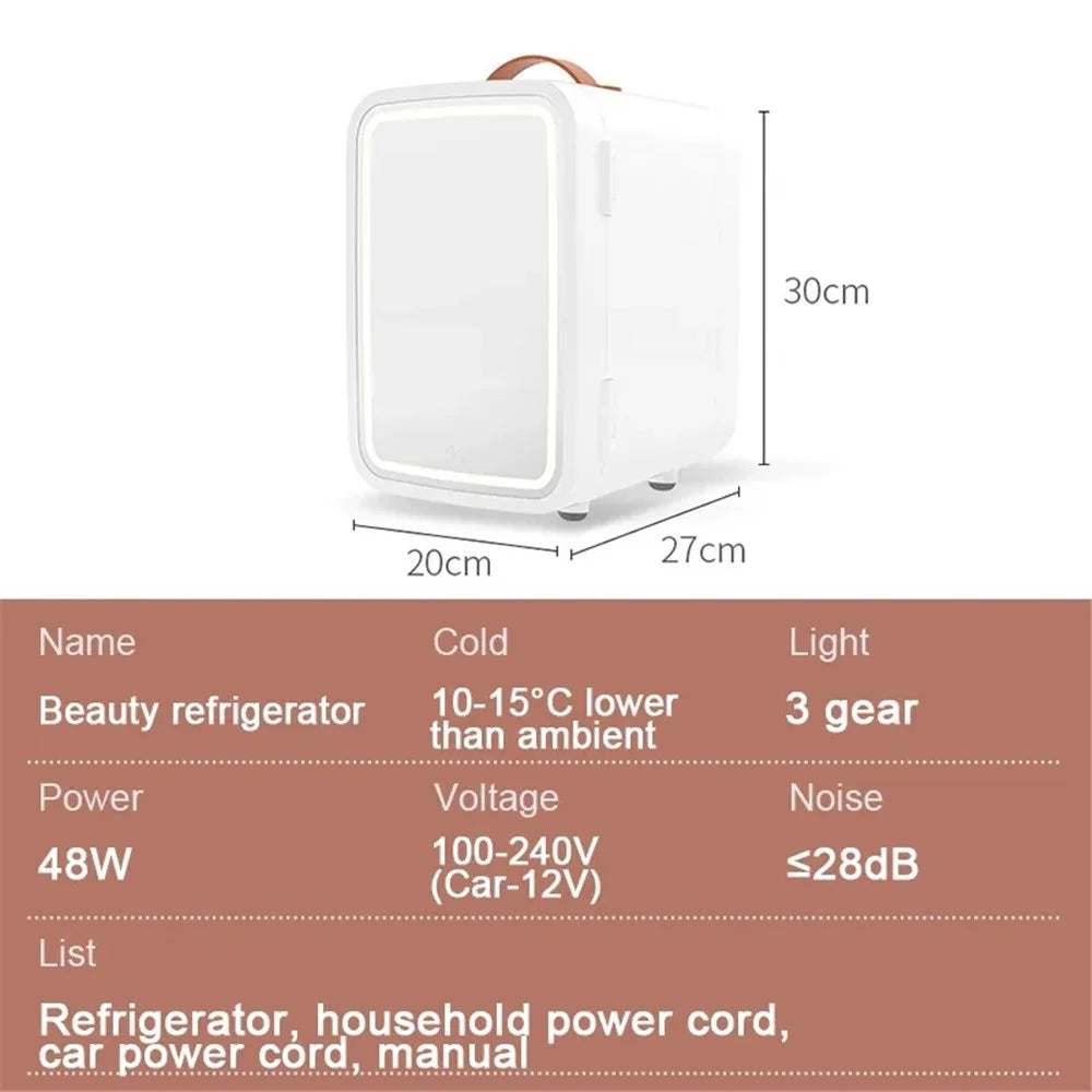 Car Refrigerator 8L Mini Dual Purpose Cooler Warmer Fridge AC / DC Small Refrigerator for Home Car Food Makeup - 7
