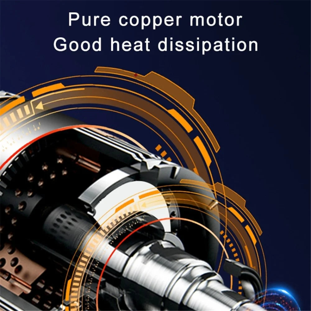 Cordless Tyre Inflator Air Compressor Digital Rechargeable Car Tyre Pump with LED Light - 2