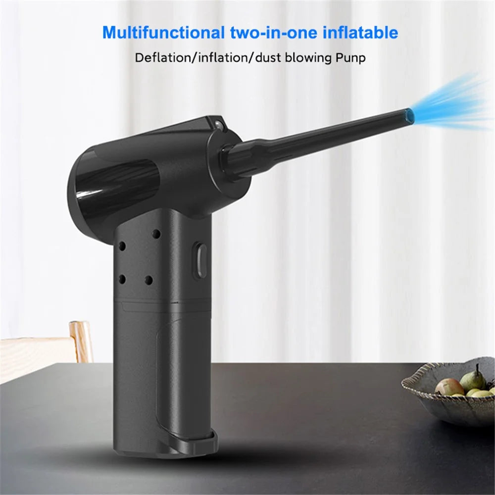 Y06 3-in-1 Multi-function Digital Display Electric Air Pump Detachable Dust Blower - 6