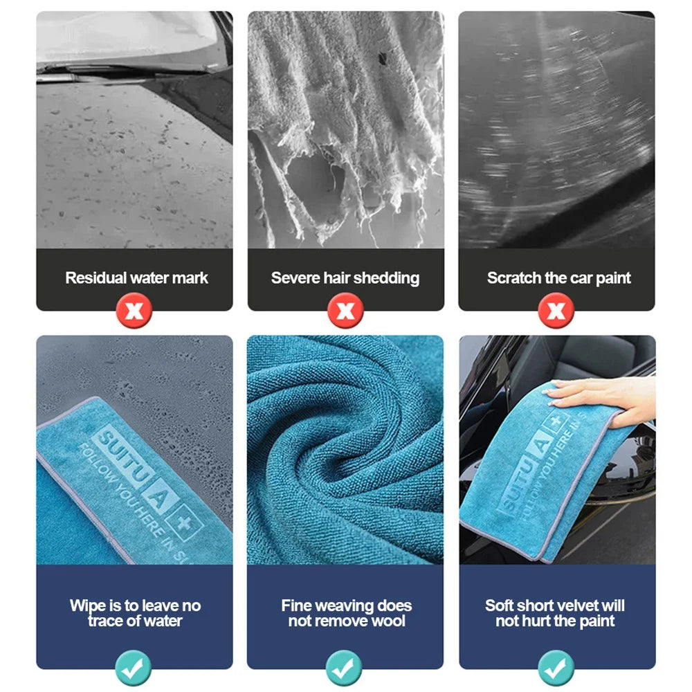 SUITU ST-9002-4C 35x75CM Soft Microfiber Car Dashboard Window Cleaning Cloth Washing Towel for Home Floor, Kitchen - 4