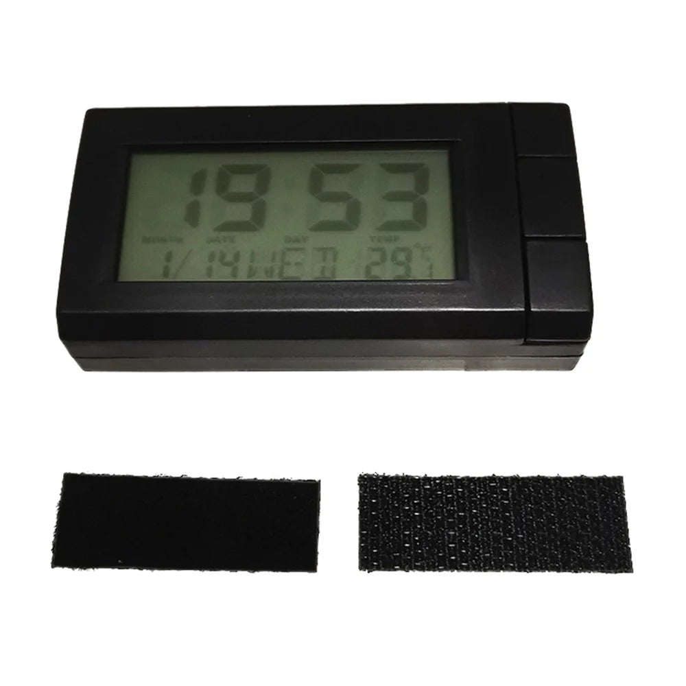 CT66 Car LCD Digital Clock & Temperature 2 in 1 Auto Watch Thermometer Car Ornaments Electronic Clock - 7