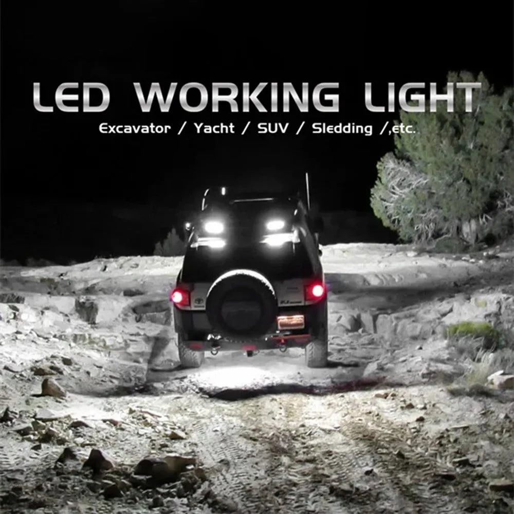 COB 9W Super Bright Car DRL Light SUV Excavator Working Light Daytime Running Lamp - 2