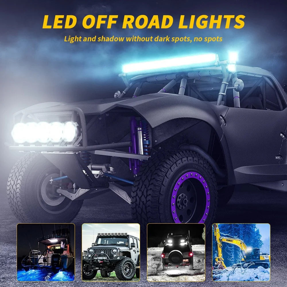 18W 16-LED Car Truck Off Road Embedded Bar Spotlight Waterproof Vehicle Driving Headlight - 2