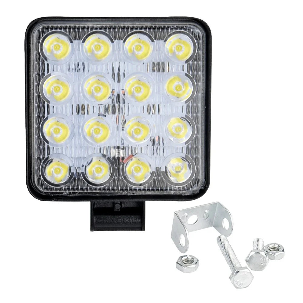 16LED 48W Car SUV Off-Road Square Spotlight Waterproof Vehicle Working Lamp Headlight - 1