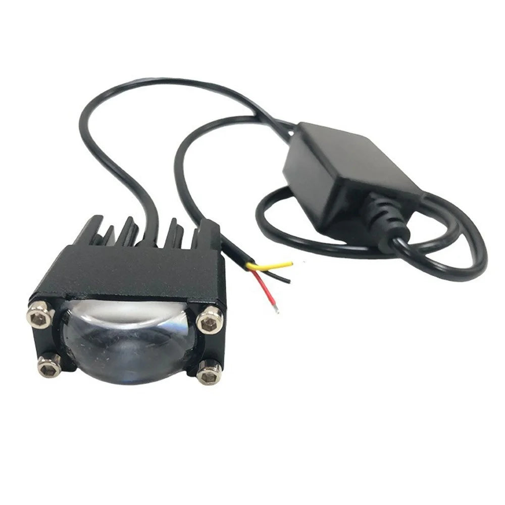 1-LED Car Grille Light IP67 Waterproof 18W Yellow and White Dual Color Auxiliary Lamp for SUV ATV Truck - Black - 1