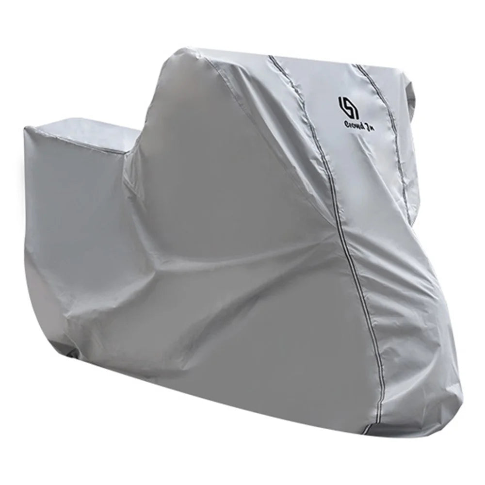 WUPP CS-1410 Motorcycle Cover Thickened Oxford Fabric All Season Waterproof Motorbike Cover (XL Size) - Silver - 1