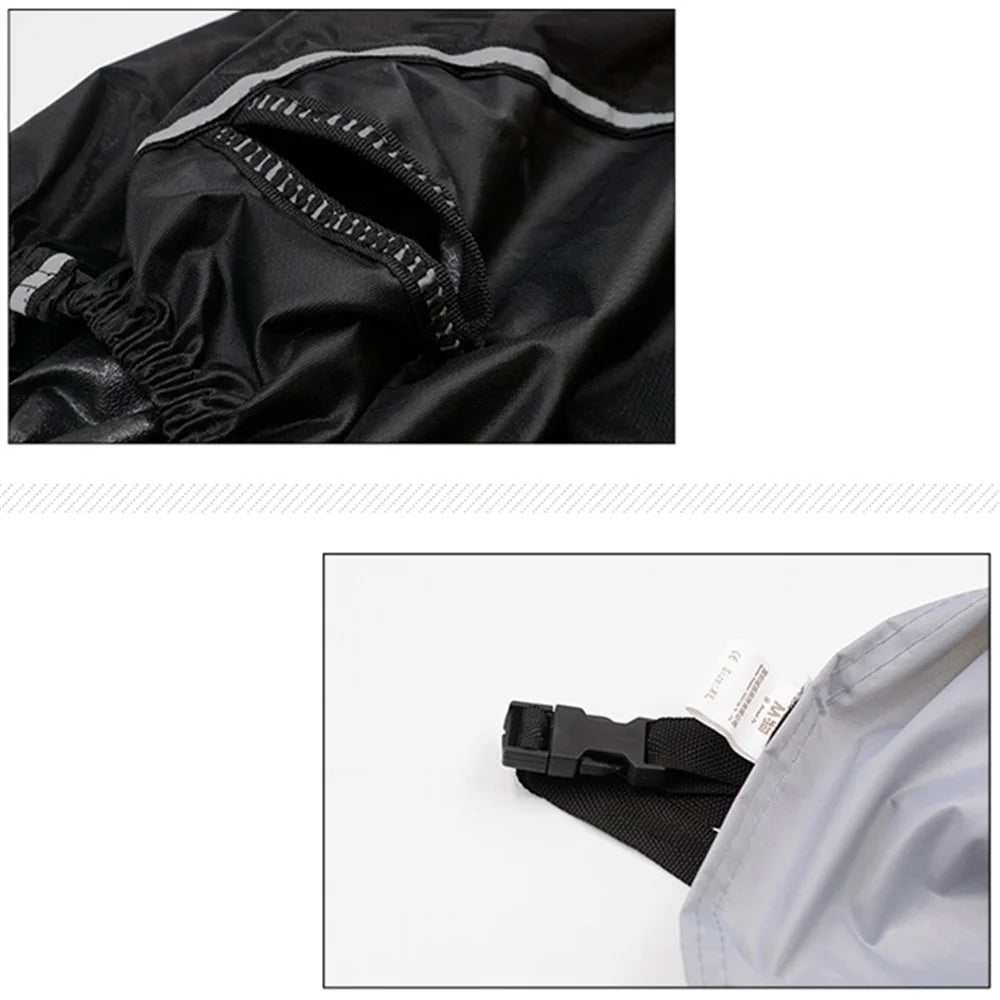 WUPP CS-1410 Motorcycle Cover Thickened Oxford Fabric All Season Waterproof Motorbike Cover (S Size) - Black - 2