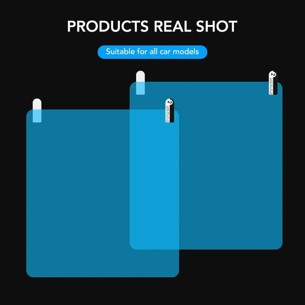 2Pcs Square 200x240mm Car Rear View Mirror Film PET Anti-Fog Rainproof Mirror Film with Tools - 4