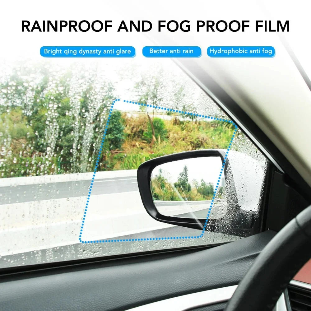 2Pcs Square 200x240mm Car Rear View Mirror Film PET Anti-Fog Rainproof Mirror Film with Tools - 6
