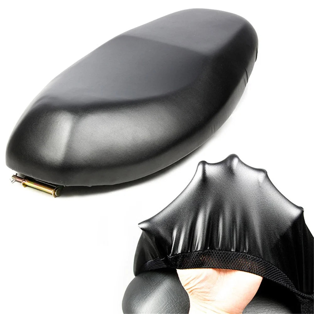 Waterproof Electric Bike Motorcycle Seat Cover Anti-Dust Sleeve Rain Cover Saddle Protector, Size: M - Black - 1