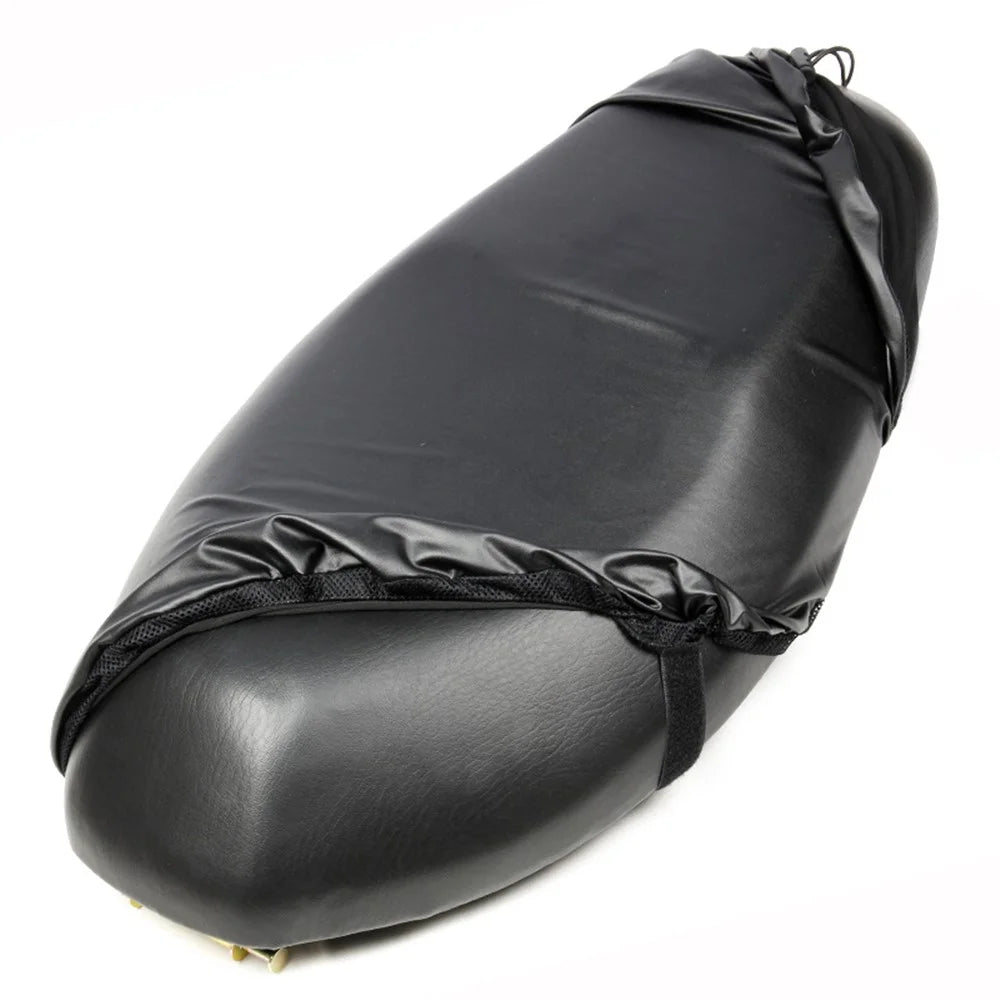 Waterproof Electric Bike Motorcycle Seat Cover Anti-Dust Sleeve Rain Cover Saddle Protector, Size: M - Black - 2