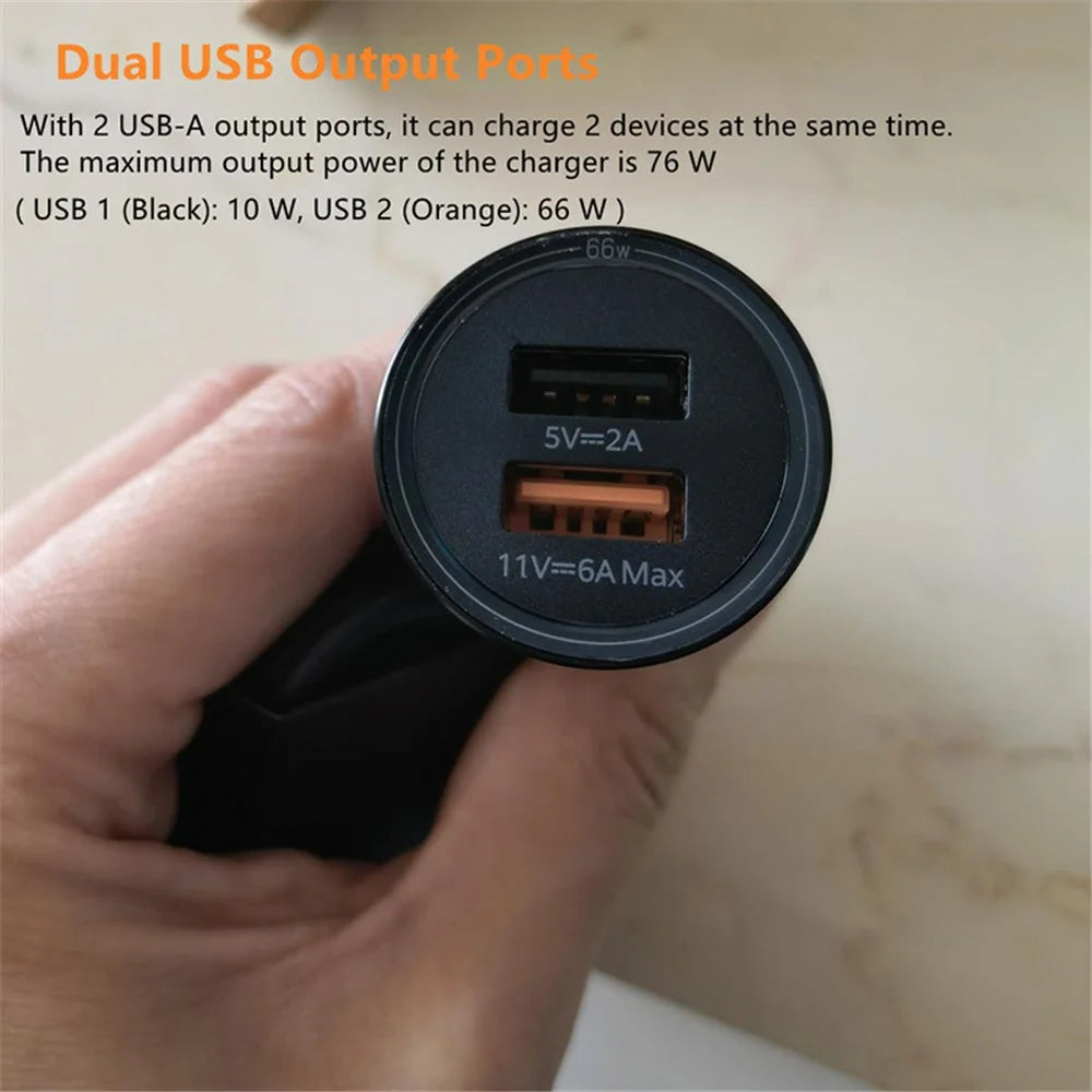 HUAWEI P0006 Super-Fast Charging Car Charger 66W Max Car Charger with 2 USB-A Output Ports - 3