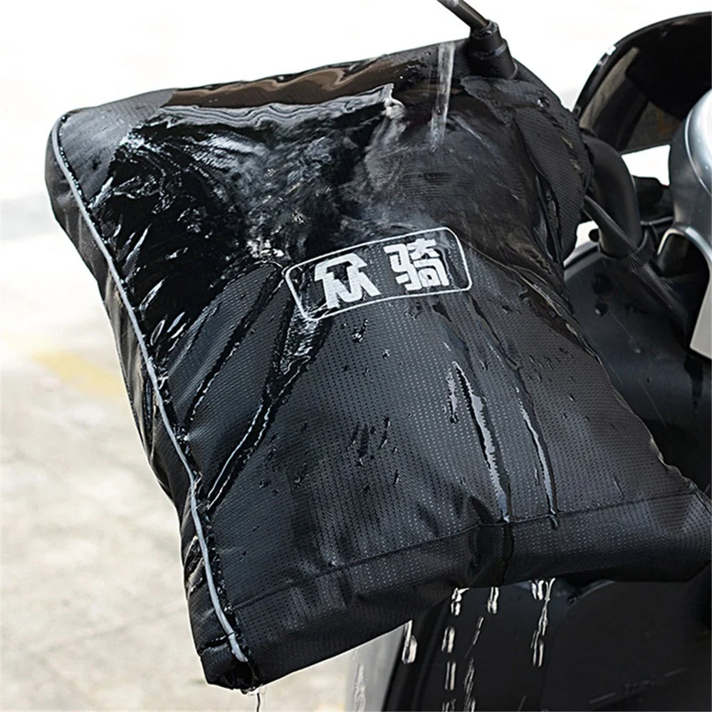 WUPP CS-1506A2 1 Pair Motorcycle Handle Gloves Winter Electric Bicycle Warm Handlebar Cover, Small Opening - 3