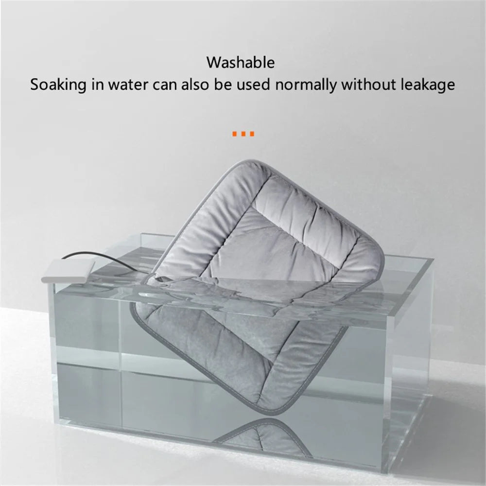 ANJUNY 4 Levels Heating Car Seat Cushion Cover USB Charging Winter Seat Heater Warmer - 4