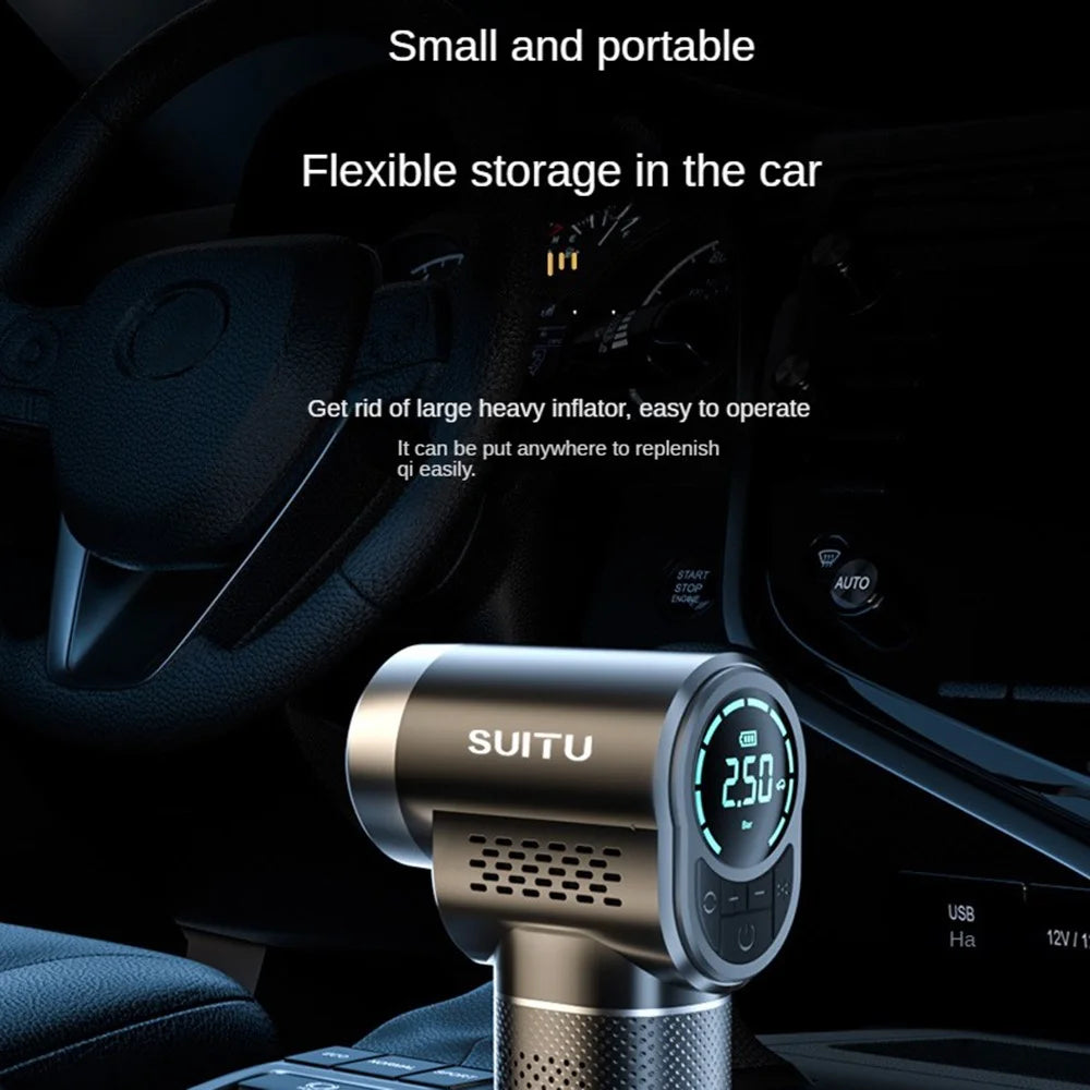 SUITU ST-5518 Car Cordless Inflatable Pump Multifunctional Portable Mini Pump with Lighting - 5