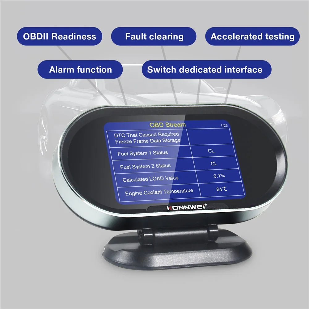 KONNWEI KW206 Auto Diagnostic Scanner Auto Onboard Computer Gauge + OBDII Engine Scanner - 5