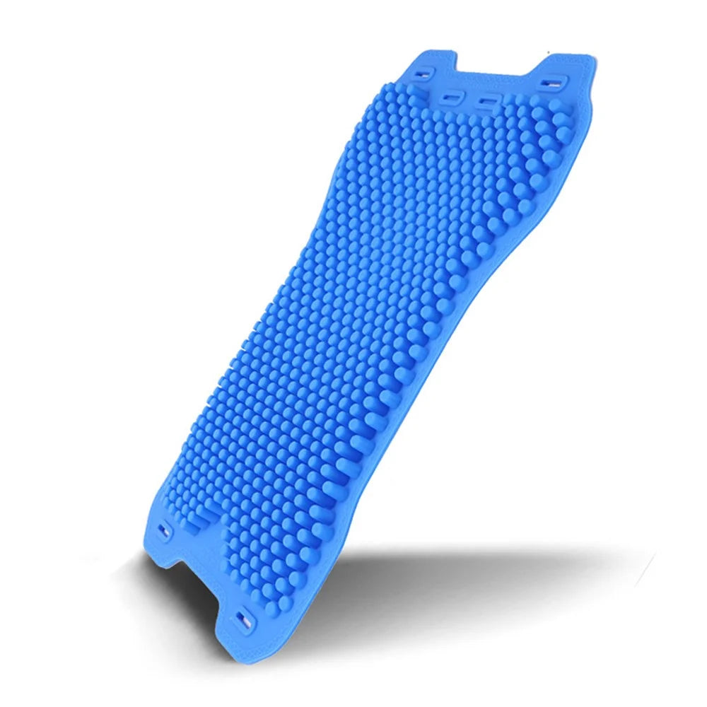 Silicone Lumbar Back Support Pad Summer Breathable Back Rest - Blue - 1