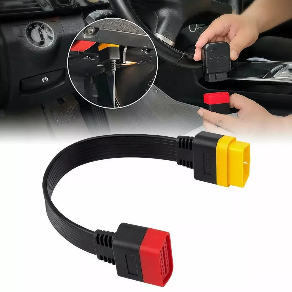 36cm OBD2 Extension Cable Male to Female Adapter Cor for Car Diagnostic Scanner - 2