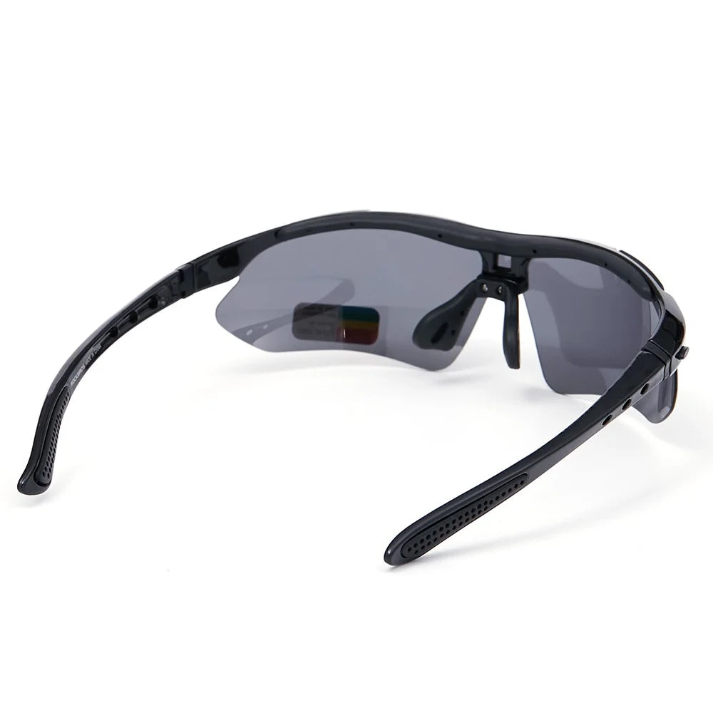 ROCKBROS Polarized Sports Sunglasses UV Protection Outdoor Sports Cycling Glasses - Black - 5