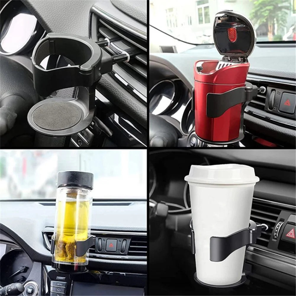 Car Air Vent Mount Water Cup Holder ABS Vehicle Air Outlet Cup Bottle Ashtray Bracket - 6