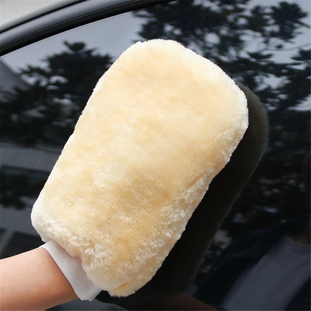 1Pc Car Cleaning Glove Soft Microfiber Double-sided Washing Mitt Auto Wash Supplies - 4