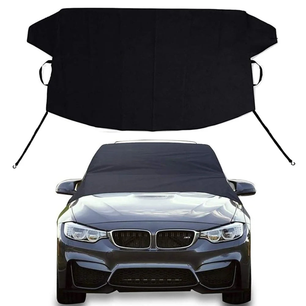 220x140cm 600D Oxford Cloth Thicken Car Front Windshield Waterproof Cover Windscreen Ice Snow Cover - 1