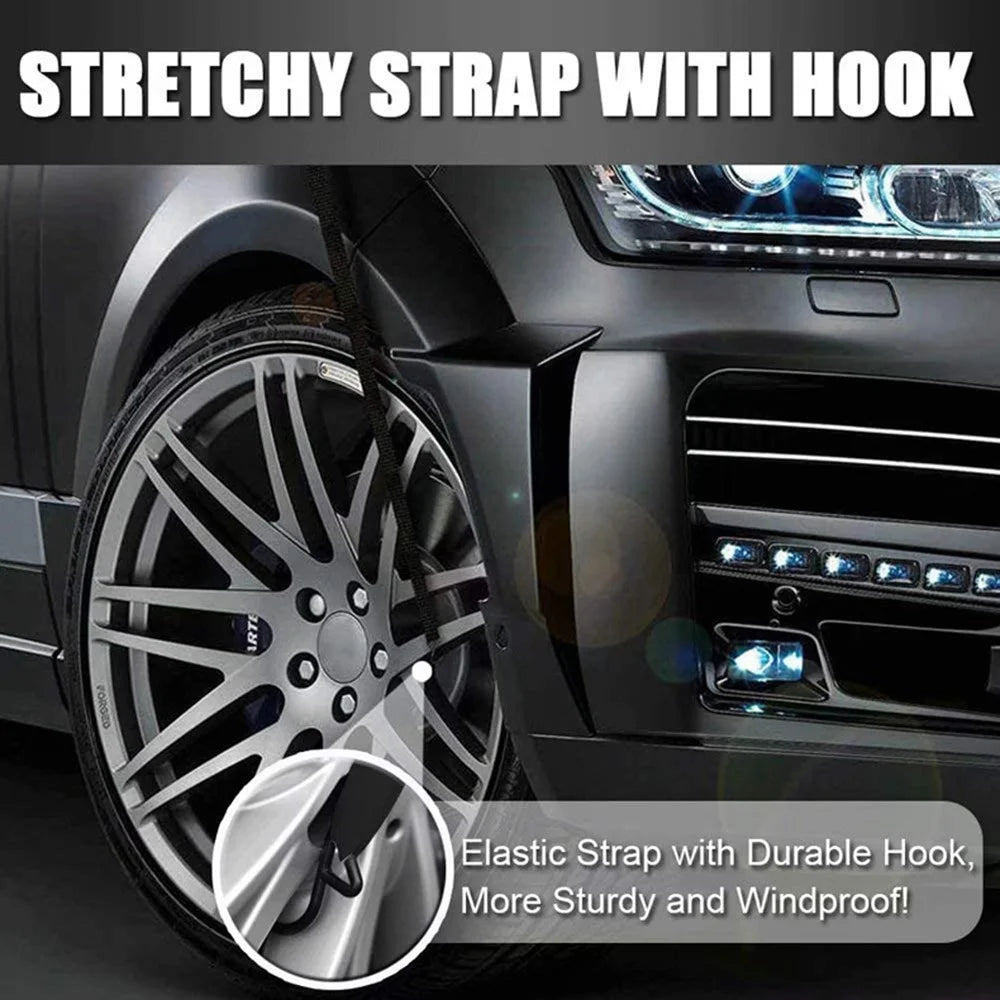 190x107cm 600D Oxford Cloth Thicken Car Front Windshield Waterproof Cover Windscreen Ice Snow Cover - 4