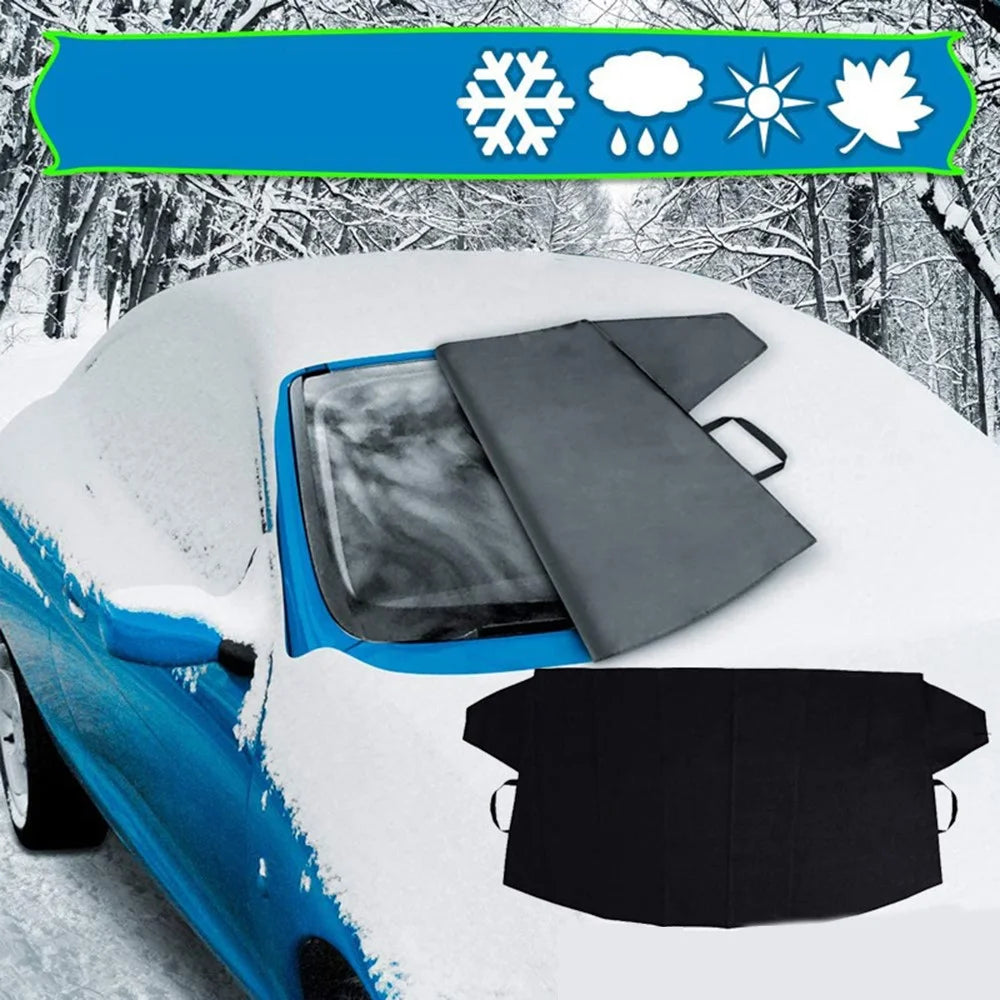 190x107cm 600D Oxford Cloth Thicken Car Front Windshield Waterproof Cover Windscreen Ice Snow Cover - 5